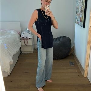 WILFRED BLUE knit tunic | Size XS
